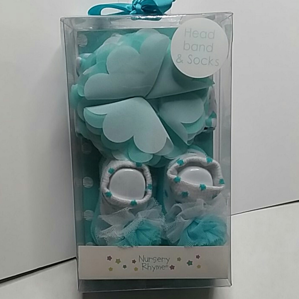 Nursery Rhyme Headband & Socks for Baby Girl